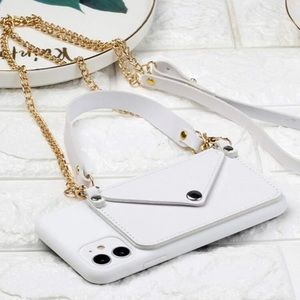 Silicone Mobile Phone Lanyard Case (White)